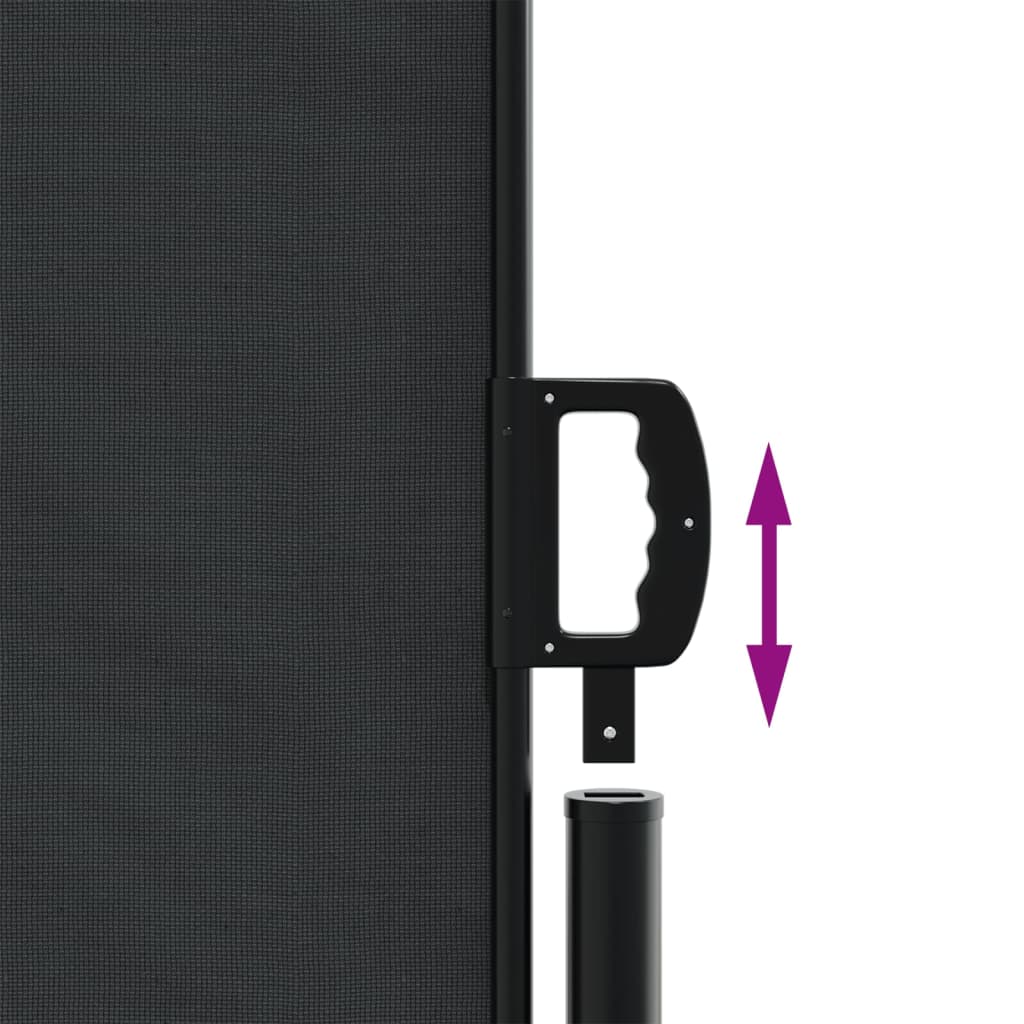 vidaXL Copertină laterală retractabilă, negru, 100 x 600 cm vidaXL Copertină laterală retractabilă, negru, 100 x 600 cm