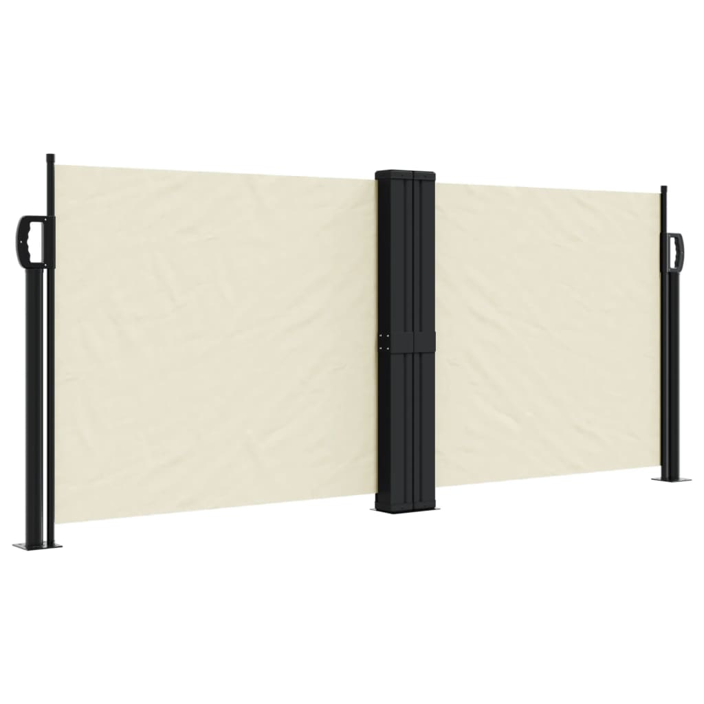 vidaXL Copertină laterală retractabilă, crem, 100 x 600 cm vidaXL Copertină laterală retractabilă, crem, 100 x 600 cm