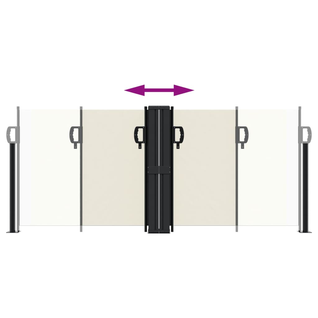 vidaXL Copertină laterală retractabilă, crem, 100 x 600 cm vidaXL Copertină laterală retractabilă, crem, 100 x 600 cm