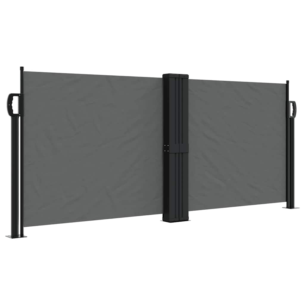 vidaXL Copertină laterală retractabilă, antracit, 100 x 600 cm vidaXL Copertină laterală retractabilă, antracit, 100 x 600 cm