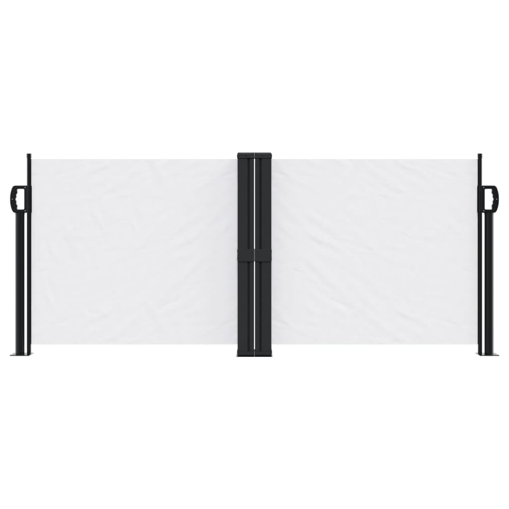 vidaXL Copertină laterală retractabilă, alb, 100 x 600 cm vidaXL Copertină laterală retractabilă, alb, 100 x 600 cm