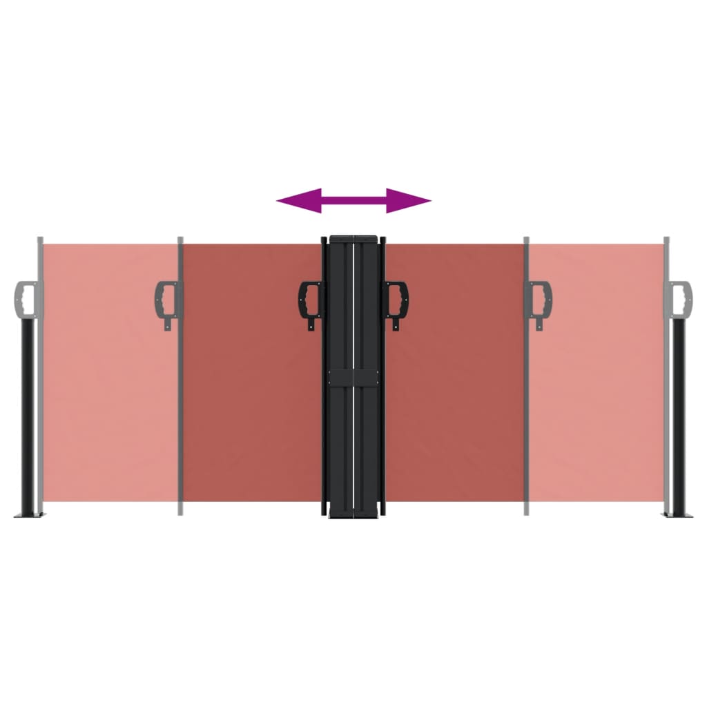 vidaXL Copertină laterală retractabilă, teracotă, 100 x 600 cm