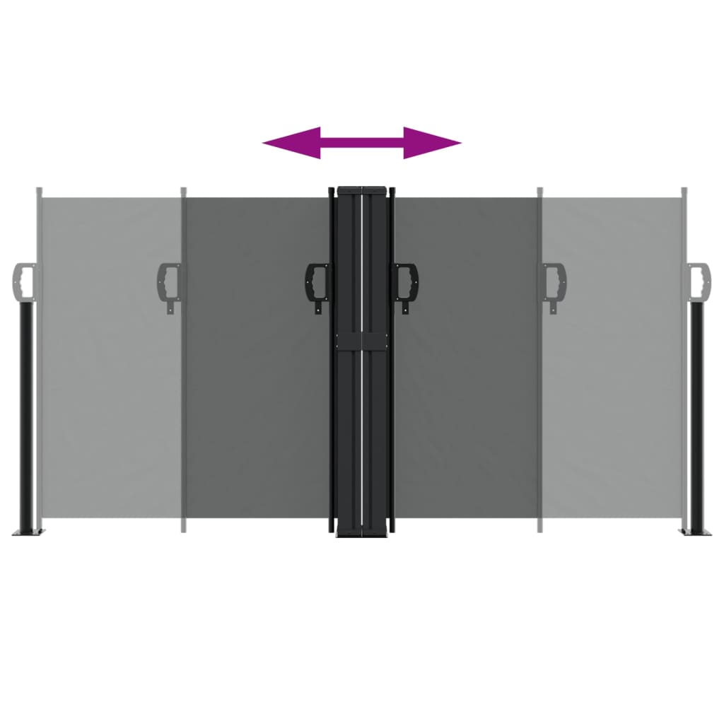vidaXL Copertină laterală retractabilă, antracit, 120 x 600 cm