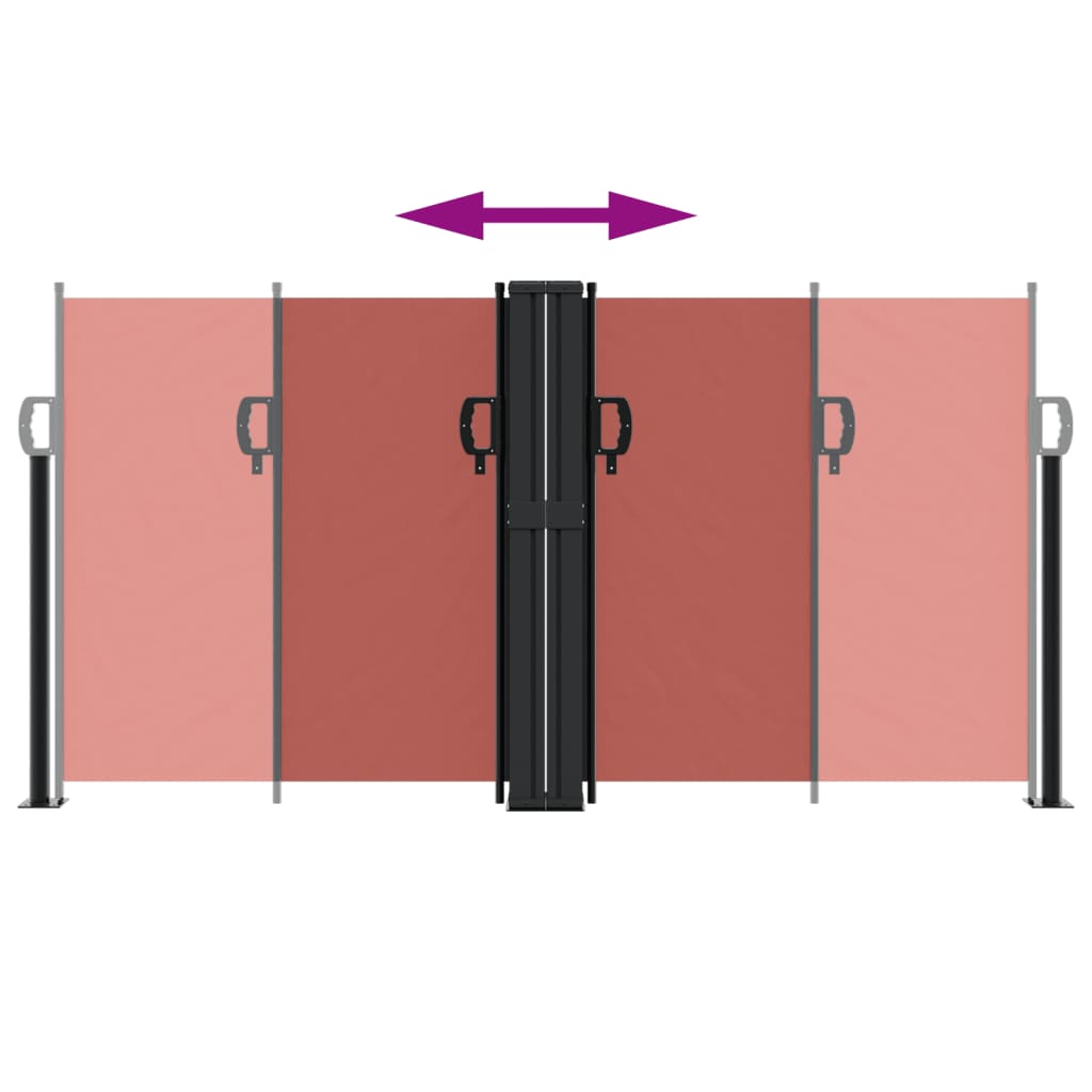 vidaXL Copertină laterală retractabilă, teracotă, 120 x 600 cm