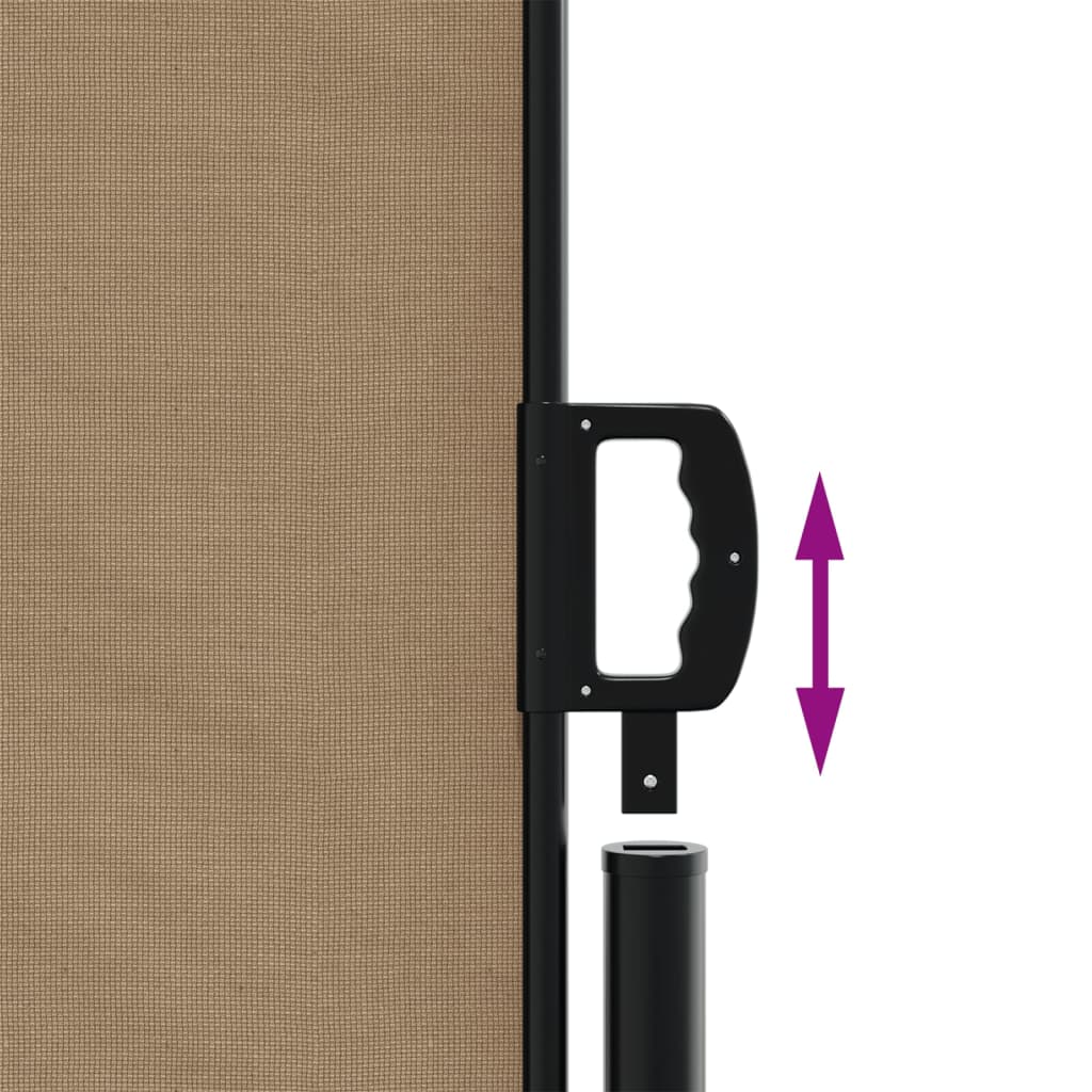 vidaXL Copertină laterală retractabilă, gri taupe, 120 x 600 cm vidaXL Copertină laterală retractabilă, gri taupe, 120 x 600 cm