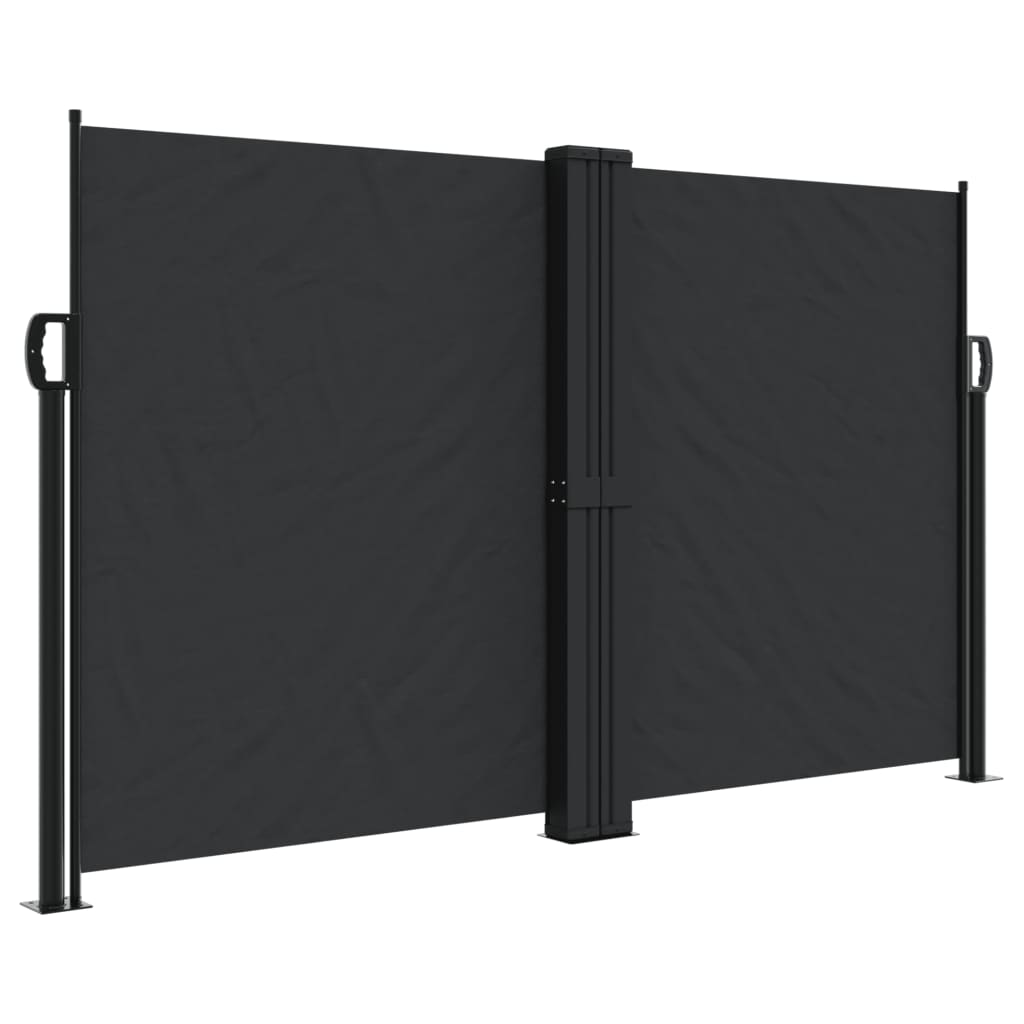 vidaXL Copertină laterală retractabilă, negru, 140x600 cm
