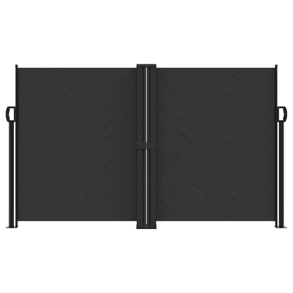 vidaXL Copertină laterală retractabilă, negru, 140x600 cm