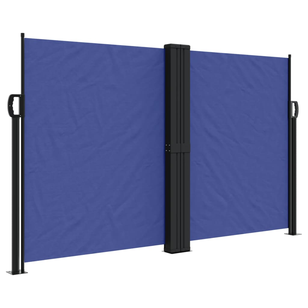vidaXL Copertină laterală retractabilă, albastru, 140x600 cm