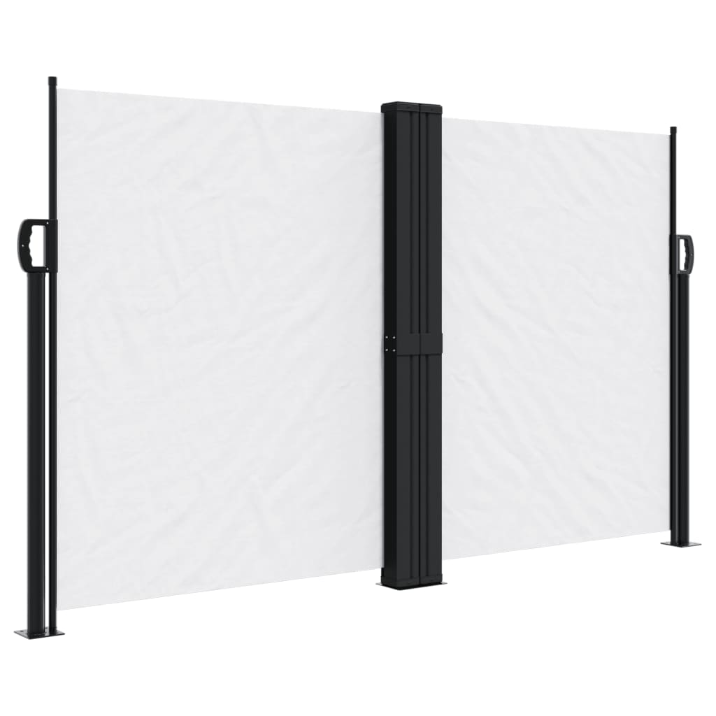 vidaXL Copertină laterală retractabilă, alb, 140x600 cm vidaXL Copertină laterală retractabilă, alb, 140x600 cm