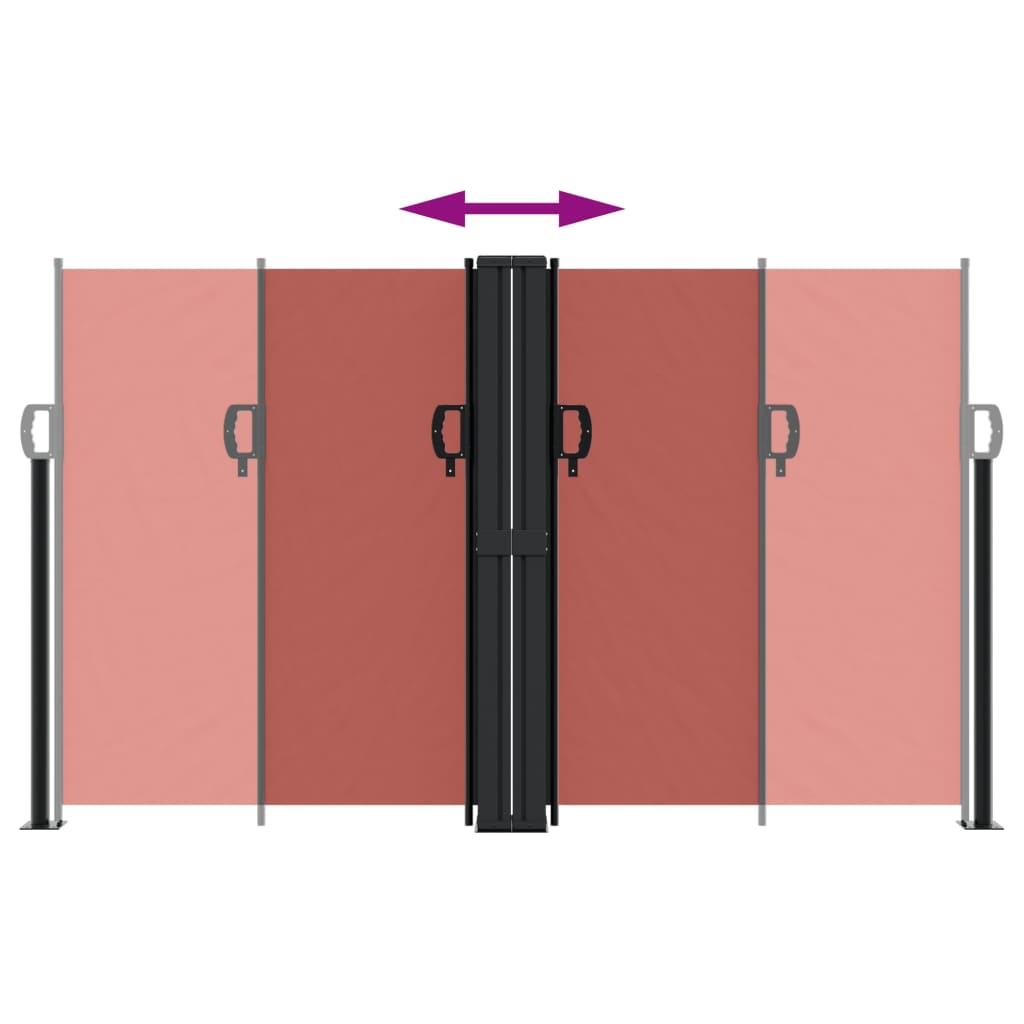 vidaXL Copertină laterală retractabilă, teracotă, 140x600 cm