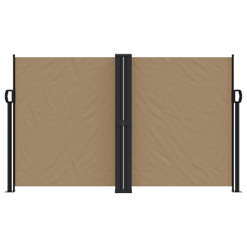 vidaXL Copertină laterală retractabilă, gri taupe, 140x600 cm