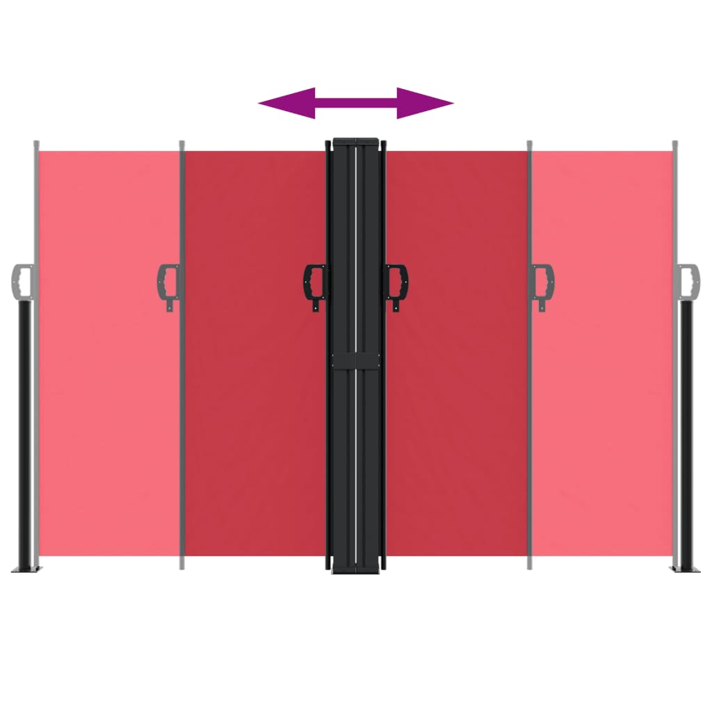 vidaXL Copertină laterală retractabilă, roșu, 160 x 600 cm