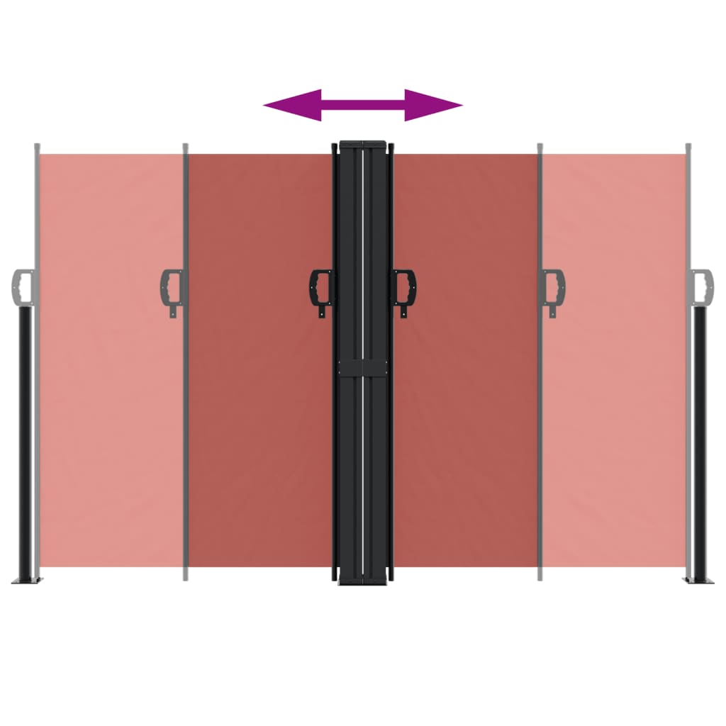 vidaXL Copertină laterală retractabilă, teracotă, 160 x 600 cm