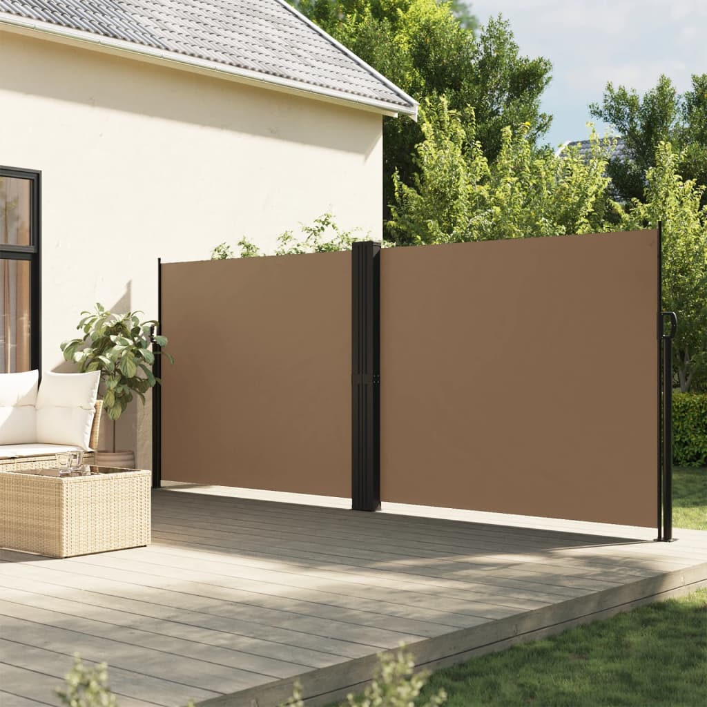 vidaXL Copertină laterală retractabilă, gri taupe, 160 x 600 cm vidaXL Copertină laterală retractabilă, gri taupe, 160 x 600 cm