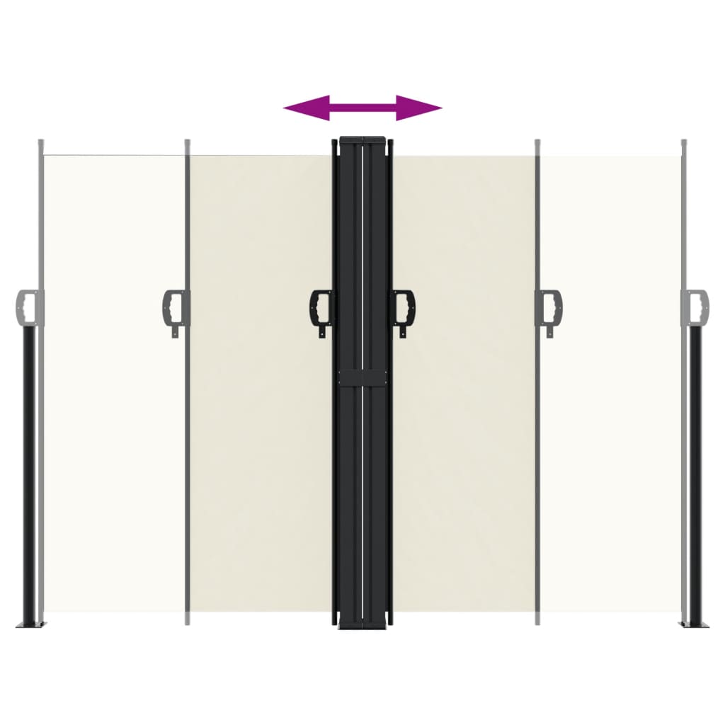 vidaXL Copertină laterală retractabilă, crem, 180x600 cm
