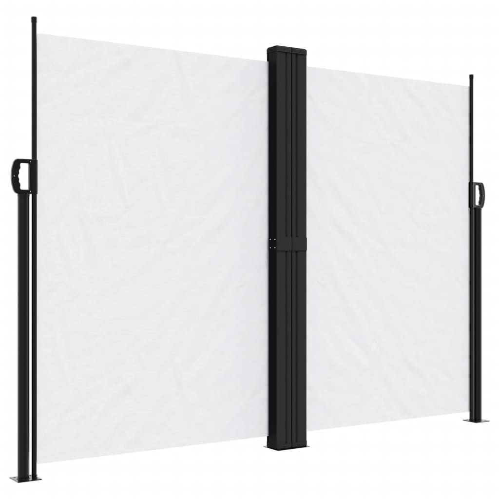 vidaXL Copertină laterală retractabilă, alb, 180x600 cm vidaXL Copertină laterală retractabilă, alb, 180x600 cm
