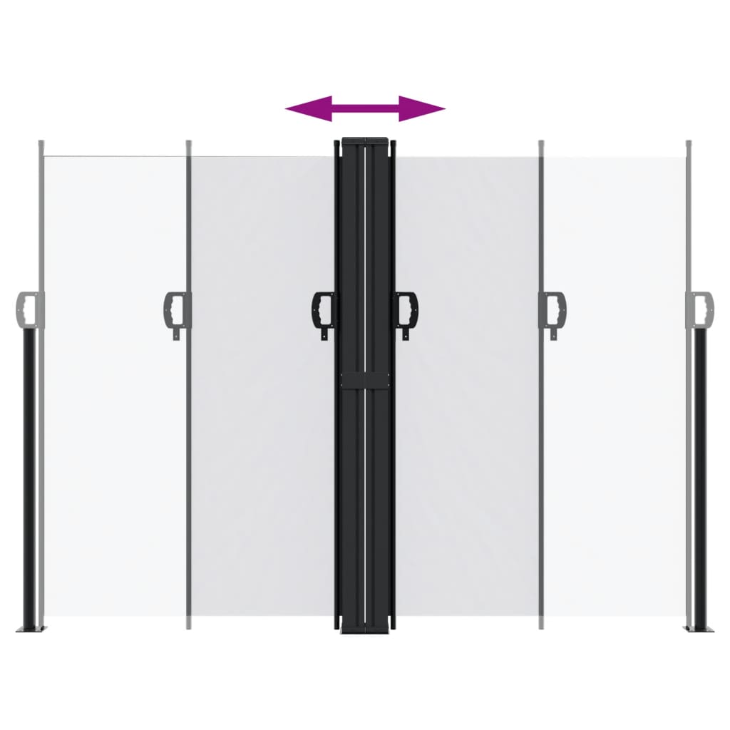 vidaXL Copertină laterală retractabilă, alb, 180x600 cm vidaXL Copertină laterală retractabilă, alb, 180x600 cm