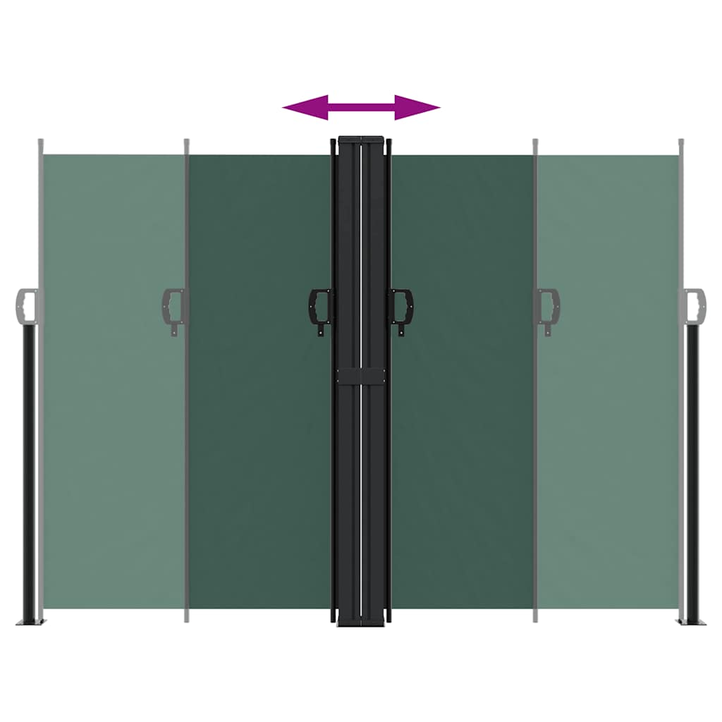 vidaXL Copertină laterală retractabilă, verde închis, 180x600 cm