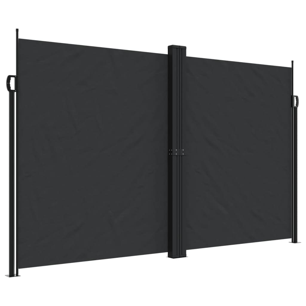 vidaXL Copertină laterală retractabilă, negru, 200x600 cm