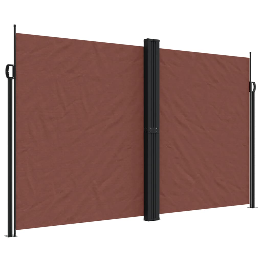 vidaXL Copertină laterală retractabilă, maro, 200x600 cm