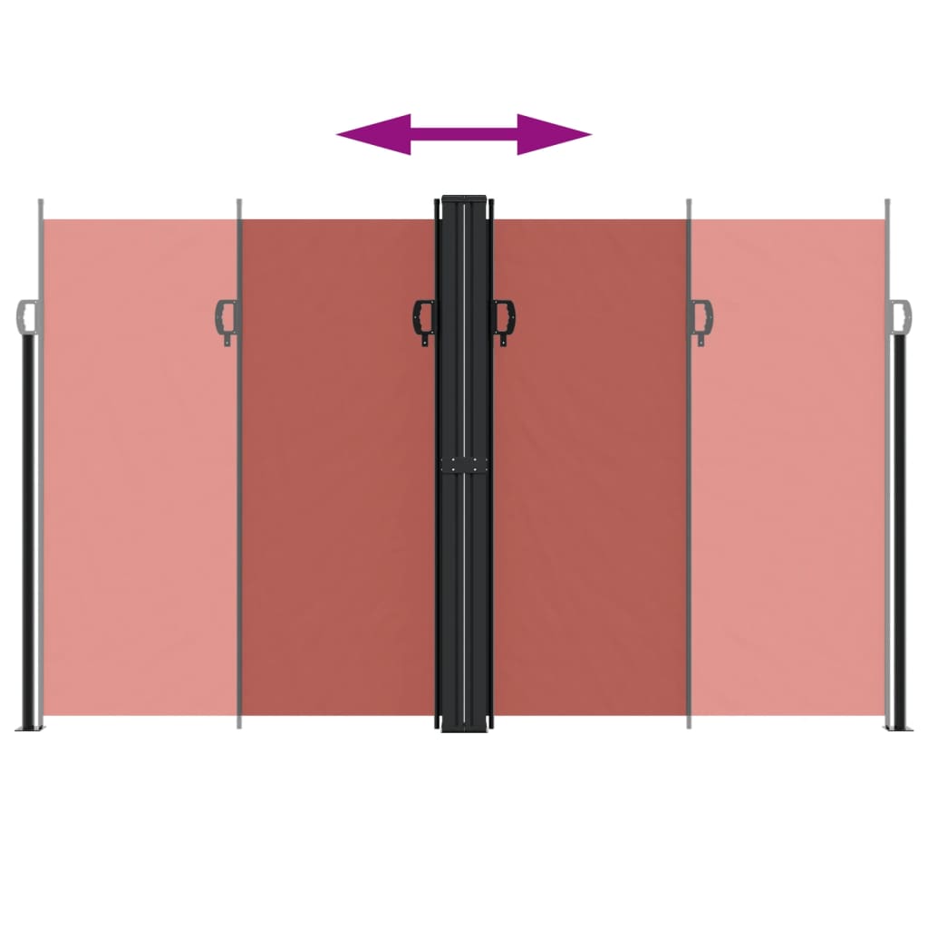 vidaXL Copertină laterală retractabilă, teracotă, 200x600 cm