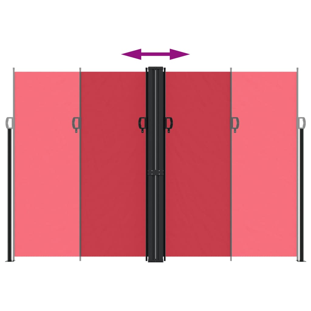 vidaXL Copertină laterală retractabilă, roșu, 220x600 cm