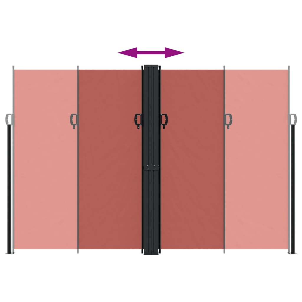 vidaXL Copertină laterală retractabilă, teracotă, 220x600 cm