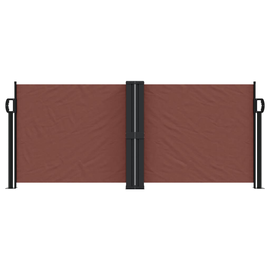 vidaXL Copertină laterală retractabilă, maro, 100 x 1000 cm vidaXL Copertină laterală retractabilă, maro, 100 x 1000 cm