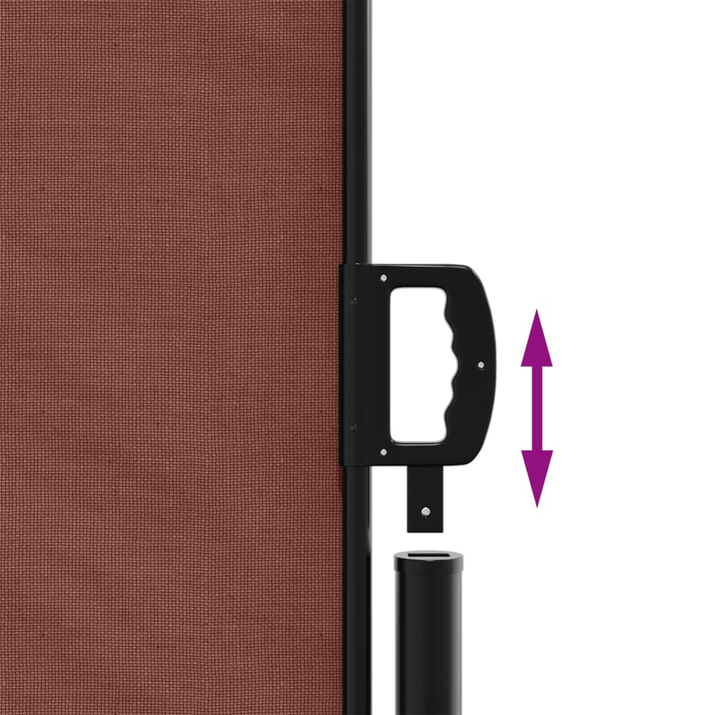 vidaXL Copertină laterală retractabilă, maro, 100 x 1000 cm vidaXL Copertină laterală retractabilă, maro, 100 x 1000 cm