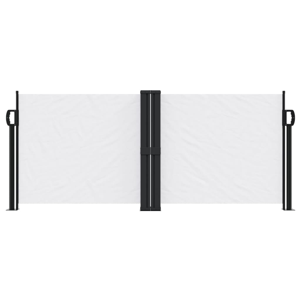vidaXL Copertină laterală retractabilă, alb, 100 x 1000 cm vidaXL Copertină laterală retractabilă, alb, 100 x 1000 cm