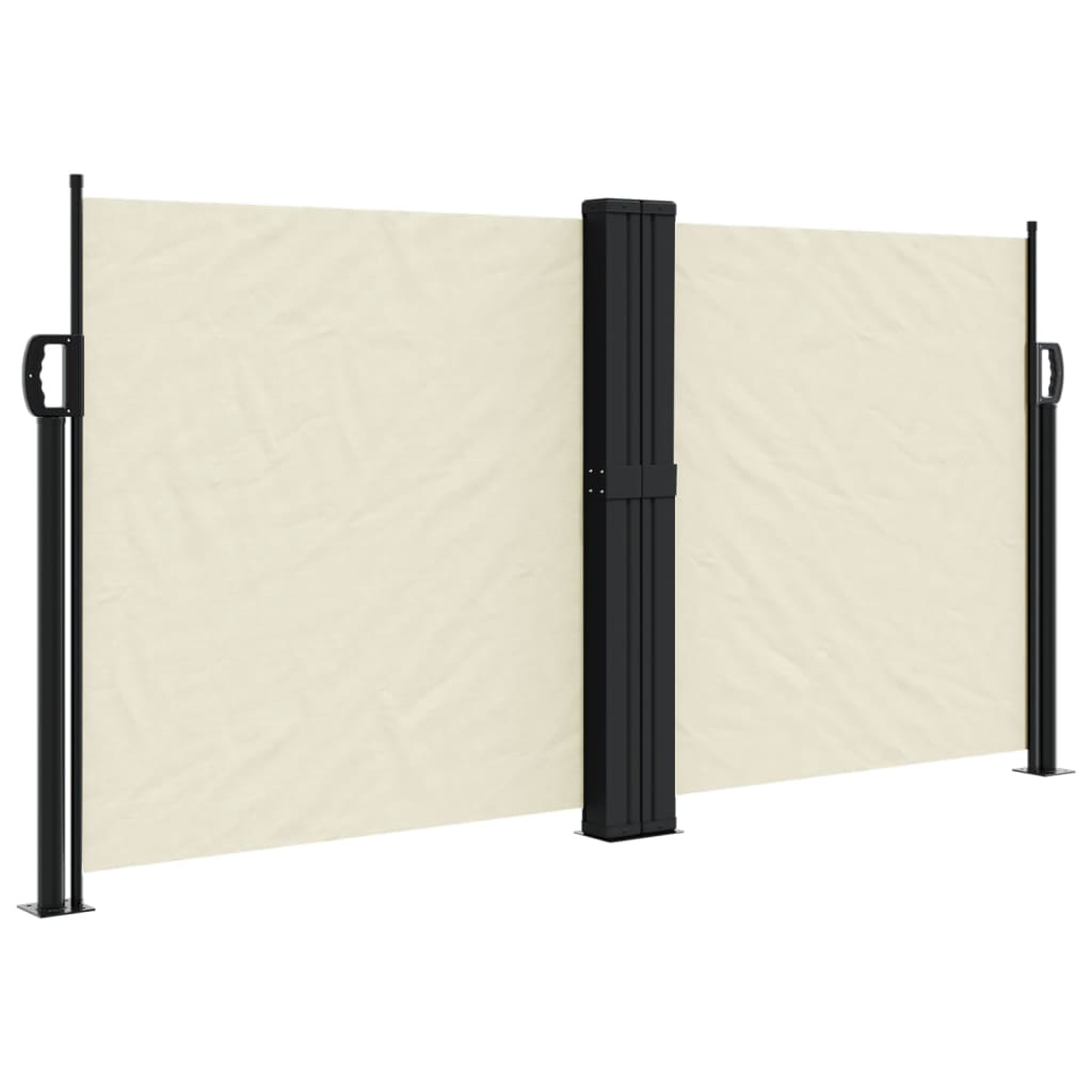 vidaXL Copertină laterală retractabilă, crem, 120 x 1000 cm vidaXL Copertină laterală retractabilă, crem, 120 x 1000 cm