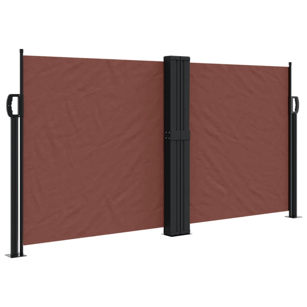 vidaXL Copertină laterală retractabilă, maro, 120 x 1000 cm vidaXL Copertină laterală retractabilă, maro, 120 x 1000 cm