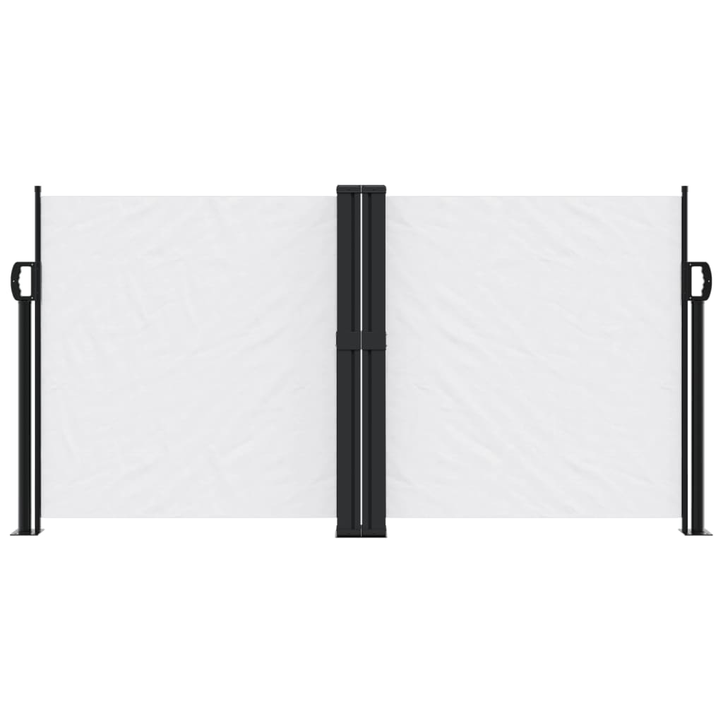 vidaXL Copertină laterală retractabilă, alb, 120 x 1000 cm vidaXL Copertină laterală retractabilă, alb, 120 x 1000 cm