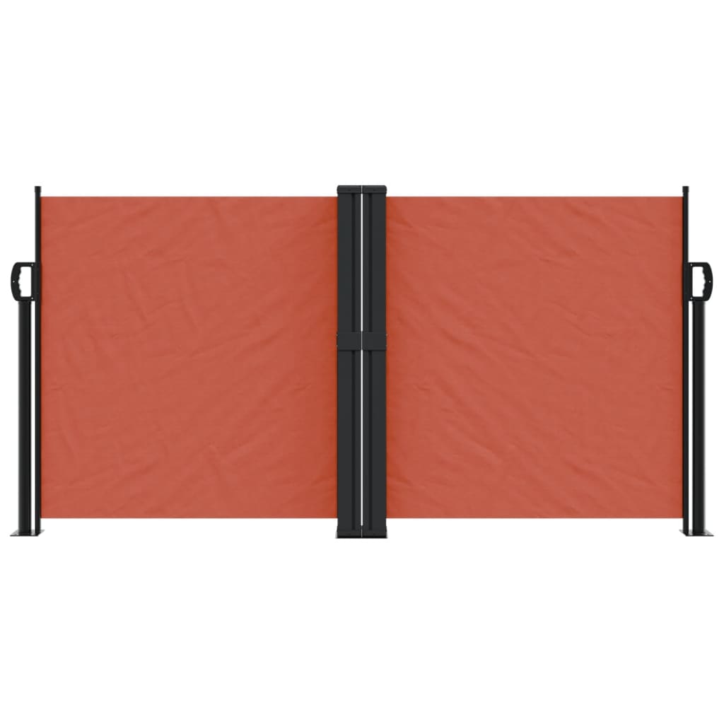 vidaXL Copertină laterală retractabilă, cărămiziu, 120 x 1000 cm vidaXL Copertină laterală retractabilă, cărămiziu, 120 x 1000 cm