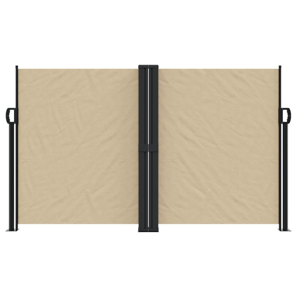 vidaXL Copertină laterală retractabilă, bej, 140 x 1000 cm vidaXL Copertină laterală retractabilă, bej, 140 x 1000 cm