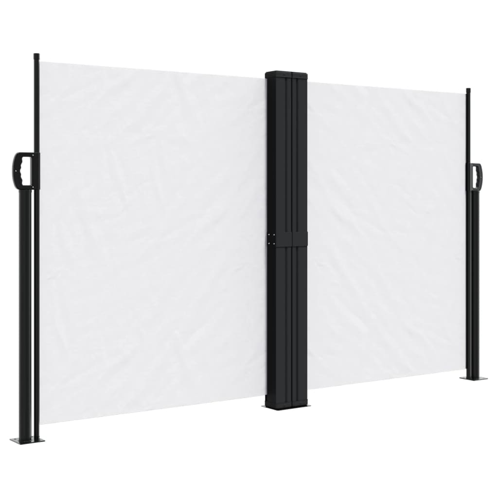vidaXL Copertină laterală retractabilă, alb, 140 x 1000 cm vidaXL Copertină laterală retractabilă, alb, 140 x 1000 cm