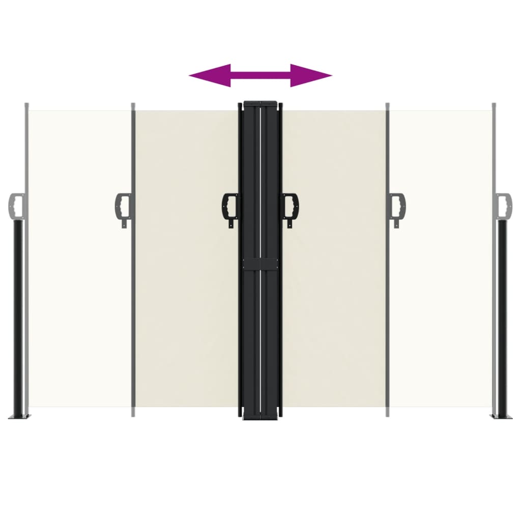 vidaXL Copertină laterală retractabilă, crem, 160x1000 cm