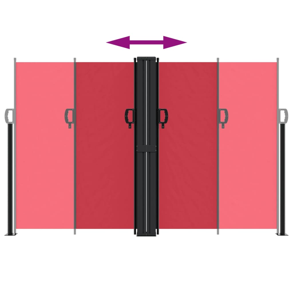 vidaXL Copertină laterală retractabilă, roșu, 160x1000 cm