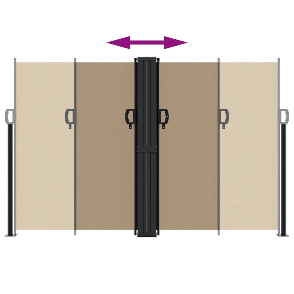 vidaXL Copertină laterală retractabilă, gri taupe, 160x1000 cm vidaXL Copertină laterală retractabilă, gri taupe, 160x1000 cm