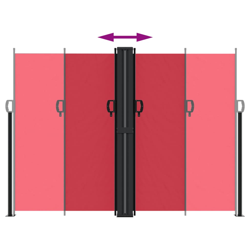 vidaXL Copertină laterală retractabilă, roșu, 180x1000 cm