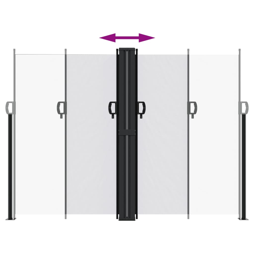 vidaXL Copertină laterală retractabilă, alb, 180x1000 cm