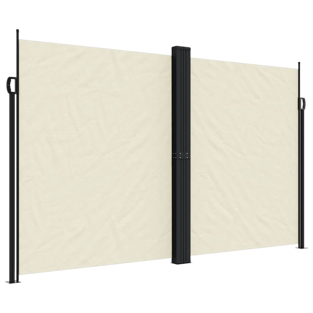 vidaXL Copertină laterală retractabilă, crem, 200x1000 cm