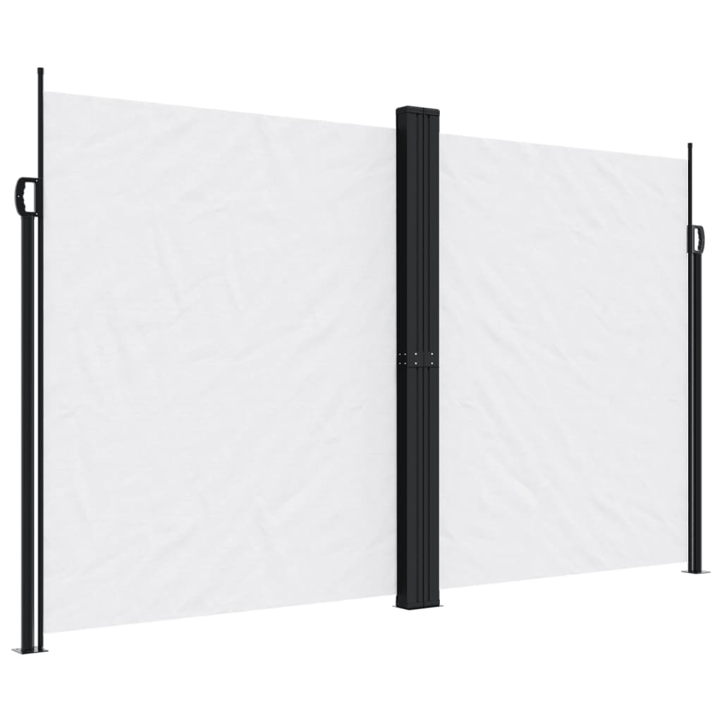 vidaXL Copertină laterală retractabilă, alb, 200x1000 cm vidaXL Copertină laterală retractabilă, alb, 200x1000 cm