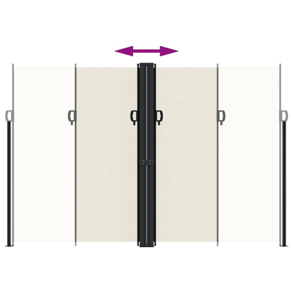 vidaXL Copertină laterală retractabilă, crem, 220x1000 cm vidaXL Copertină laterală retractabilă, crem, 220x1000 cm
