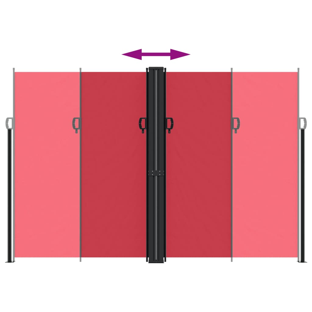 vidaXL Copertină laterală retractabilă, roșu, 220x1000 cm