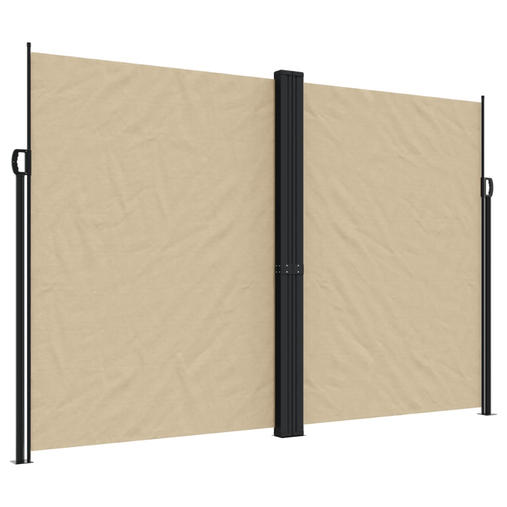 vidaXL Copertină laterală retractabilă, bej, 220x1000 cm