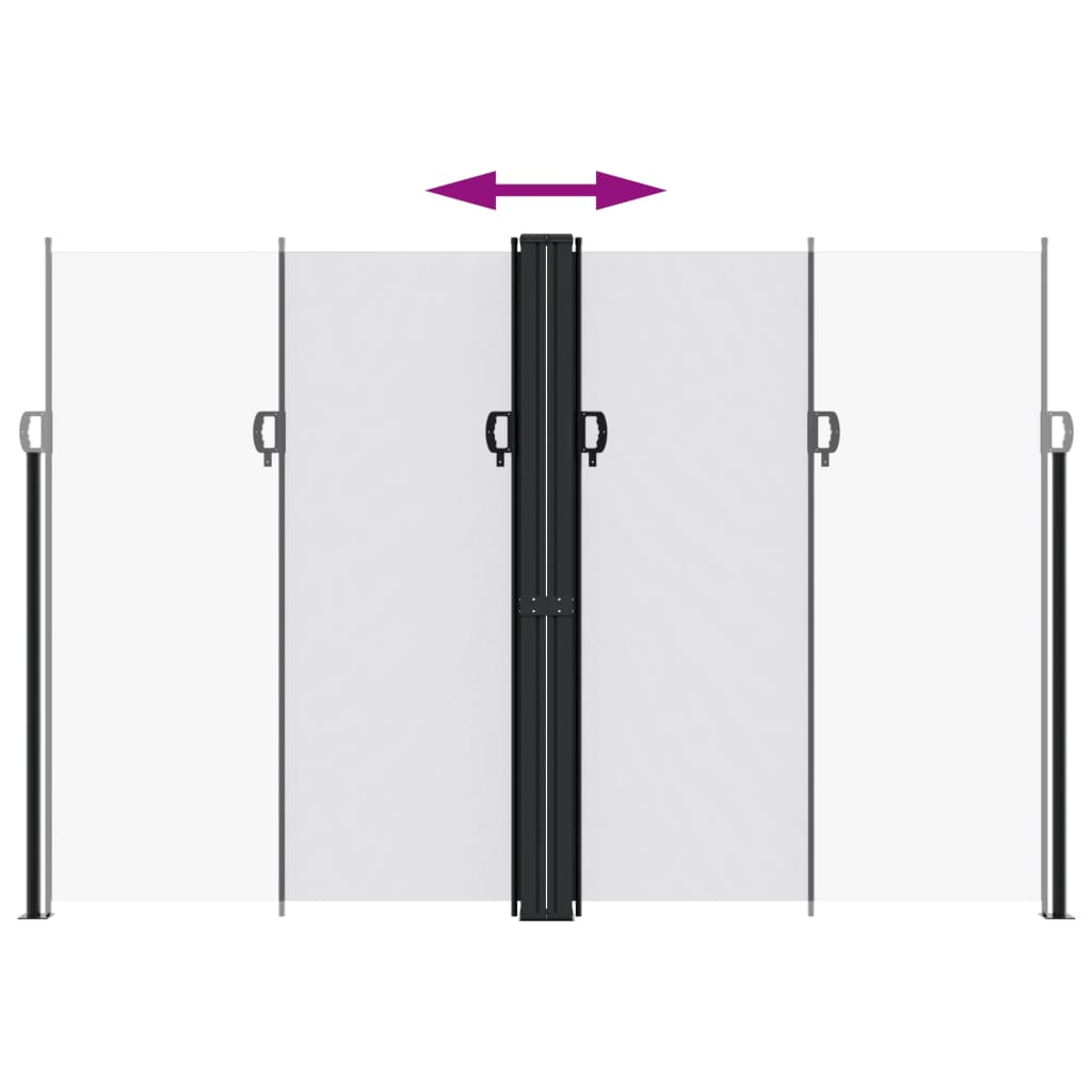 vidaXL Copertină laterală retractabilă, alb, 220x1000 cm vidaXL Copertină laterală retractabilă, alb, 220x1000 cm