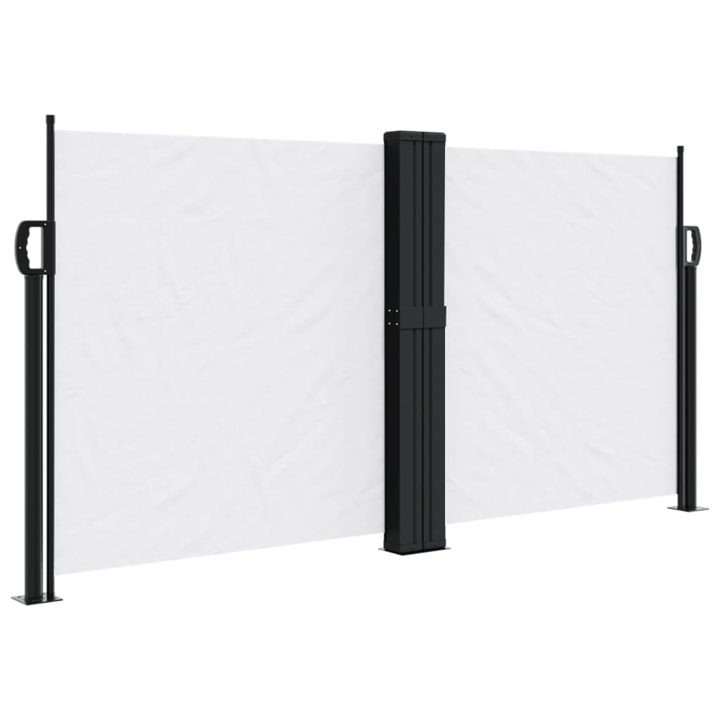 vidaXL Copertină laterală retractabilă, alb, 120 x 1200 cm vidaXL Copertină laterală retractabilă, alb, 120 x 1200 cm