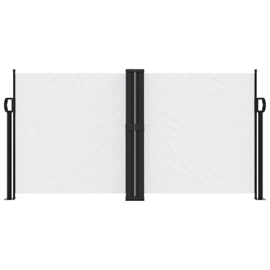 vidaXL Copertină laterală retractabilă, alb, 120 x 1200 cm vidaXL Copertină laterală retractabilă, alb, 120 x 1200 cm