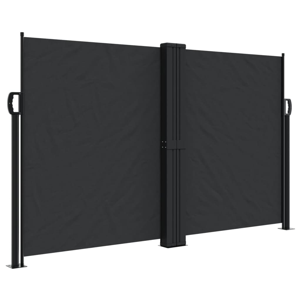 vidaXL Copertină laterală retractabilă, negru, 140x1200 cm